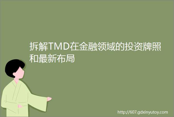 拆解TMD在金融领域的投资牌照和最新布局